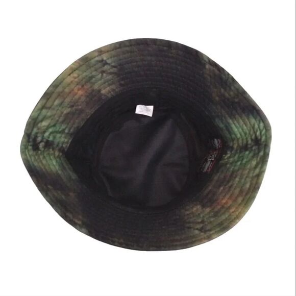 Green Camouflage Tie Dye Leaf Embroidered Unisex Bucket Hat - Picture 9 of 12